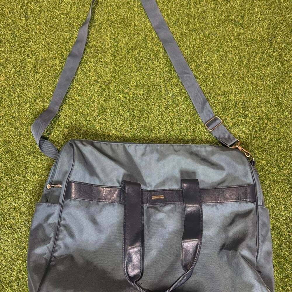 Giorgio armani black leather duffle